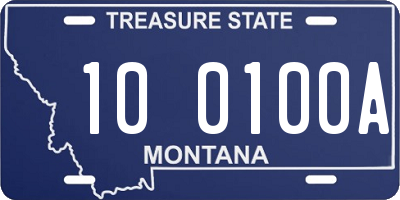 MT license plate 100100A