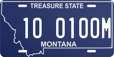 MT license plate 100100M