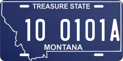 MT license plate 100101A
