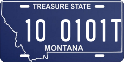 MT license plate 100101T