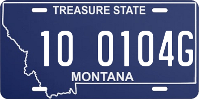 MT license plate 100104G