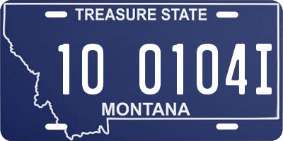 MT license plate 100104I