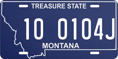 MT license plate 100104J