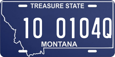 MT license plate 100104Q