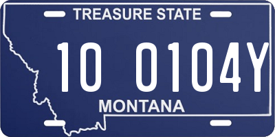 MT license plate 100104Y