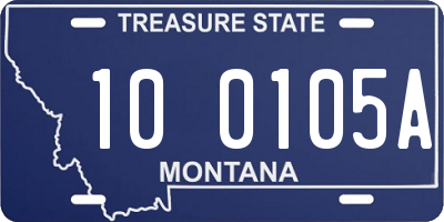 MT license plate 100105A