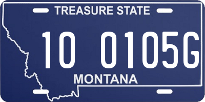 MT license plate 100105G