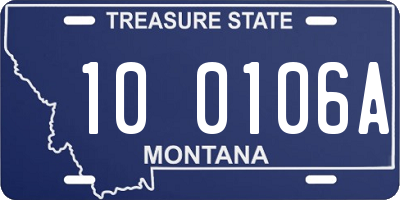 MT license plate 100106A