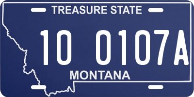 MT license plate 100107A
