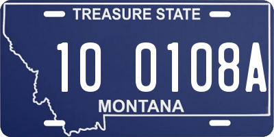 MT license plate 100108A
