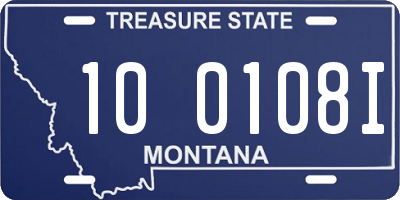 MT license plate 100108I