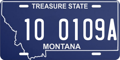 MT license plate 100109A