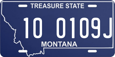 MT license plate 100109J