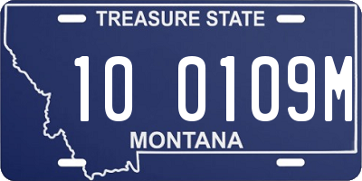 MT license plate 100109M