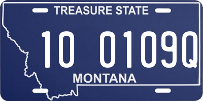 MT license plate 100109Q