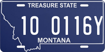 MT license plate 100116Y