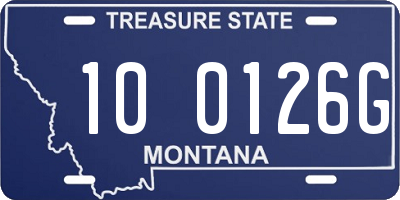 MT license plate 100126G