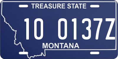 MT license plate 100137Z