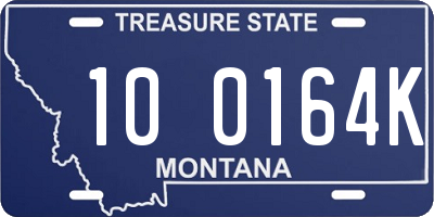 MT license plate 100164K