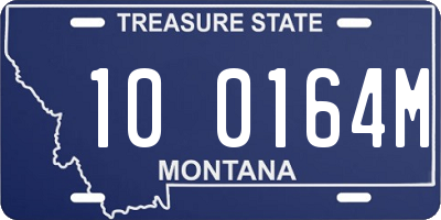 MT license plate 100164M