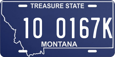 MT license plate 100167K