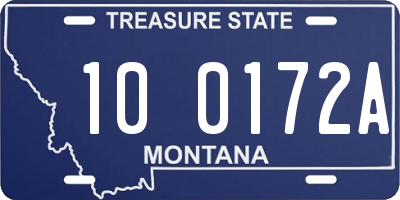 MT license plate 100172A