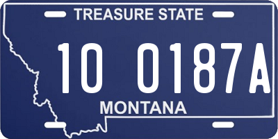MT license plate 100187A