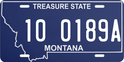 MT license plate 100189A