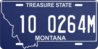 MT license plate 100264M