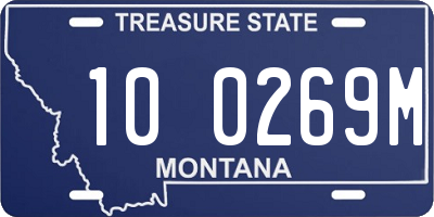 MT license plate 100269M