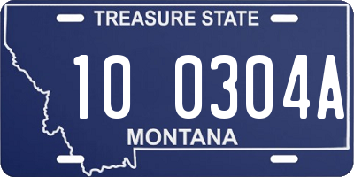 MT license plate 100304A