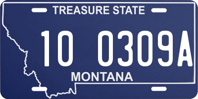 MT license plate 100309A