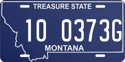 MT license plate 100373G