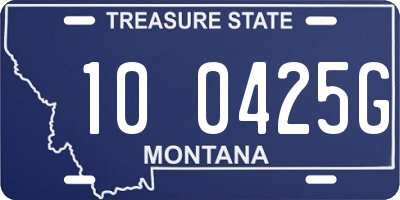 MT license plate 100425G