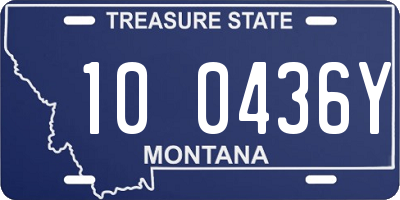 MT license plate 100436Y