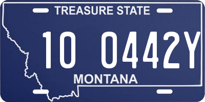 MT license plate 100442Y