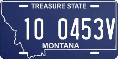 MT license plate 100453V