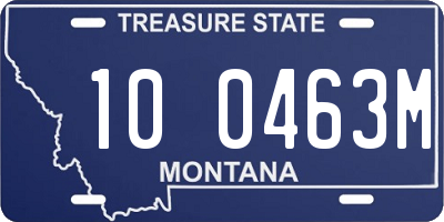 MT license plate 100463M