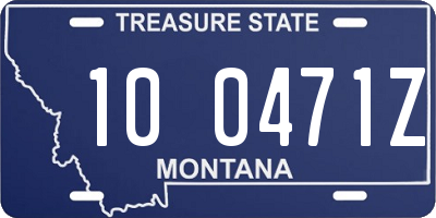 MT license plate 100471Z