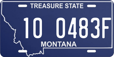 MT license plate 100483F