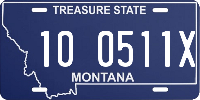 MT license plate 100511X