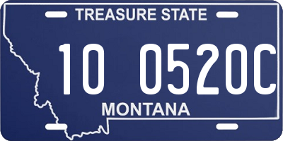 MT license plate 100520C