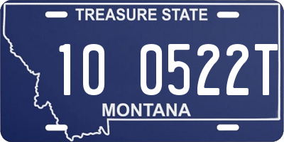 MT license plate 100522T