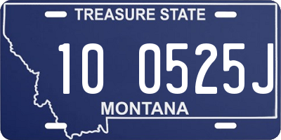 MT license plate 100525J