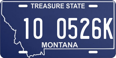 MT license plate 100526K