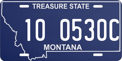 MT license plate 100530C