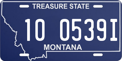 MT license plate 100539I