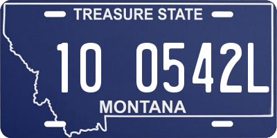 MT license plate 100542L