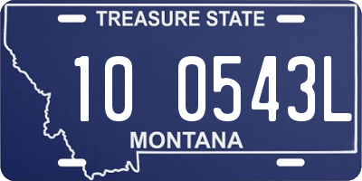 MT license plate 100543L