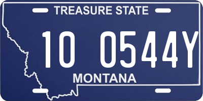 MT license plate 100544Y